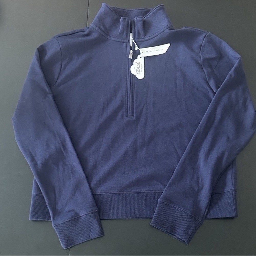 NWT Travis Mathew Women's Cloud Half Zip, Blue